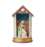 Jim Shore Holy Family in Illuminated Dome - kerststal