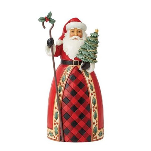 Jim Shore Highland Glen Santa Tree Cane - kerstman