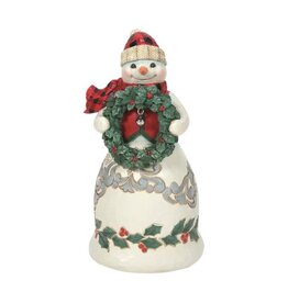 Jim Shore Highland Glen Snowman in Plaid Vest