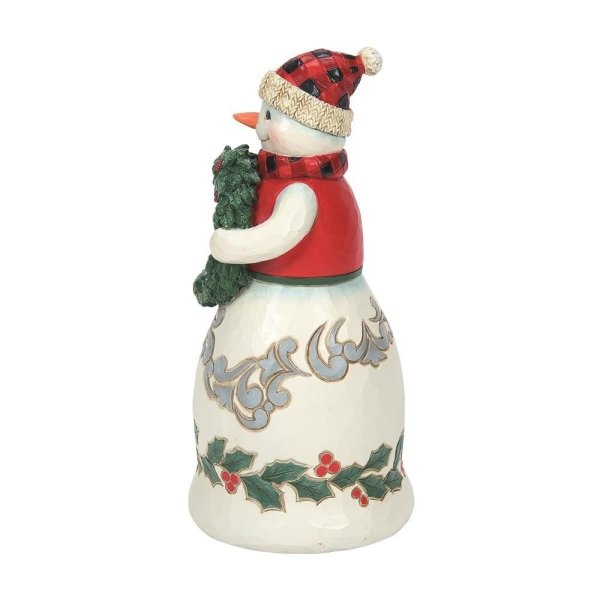 Jim Shore Highland Glen Snowman in Plaid Vest
