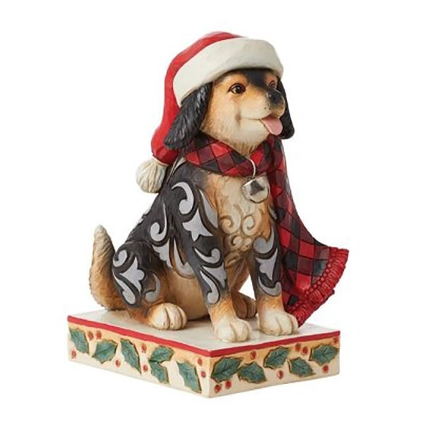 Jim Shore Highland Glen Dog with Plaid Scarf