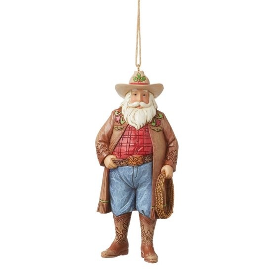 Western Santa Hanging Ornament