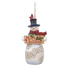 Jim Shore Snowman with Christmas Sign Ornament