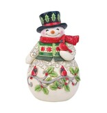Jim Shore Snowman with Cardinal - sneeuwman