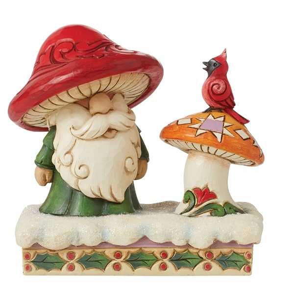 Jim Shore Santa by Mushroom and Bird