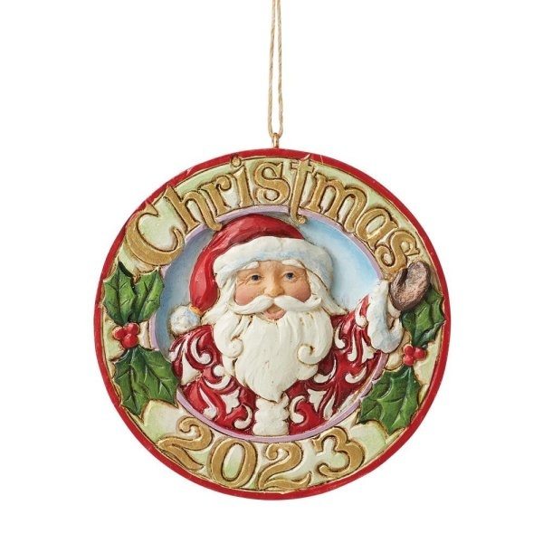 Jim Shore Dated 2023 Santa Hanging Ornament - kersthanger