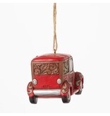 Jim Shore Highland Glen Santa in Wooden Wagon ornament