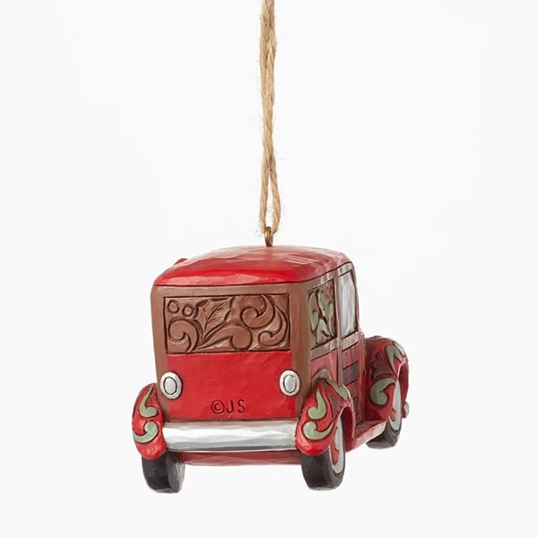 Highland Glen Santa in Wooden Wagon ornament