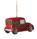 Highland Glen Santa in Wooden Wagon ornament