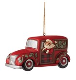 Jim Shore Highland Glen Santa in Wooden Wagon ornament