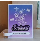 Wenskaart - Bedankt bloemen (met geheime boodschap)