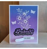 Wenskaart - Bedankt bloemen (met geheime boodschap)