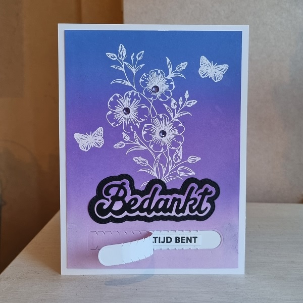 Wenskaart - Bedankt bloemen (met geheime boodschap)