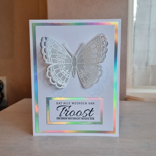 Wenskaart - Dat alle woorden van troost een bron van kracht mogen zijn (holografisch)
