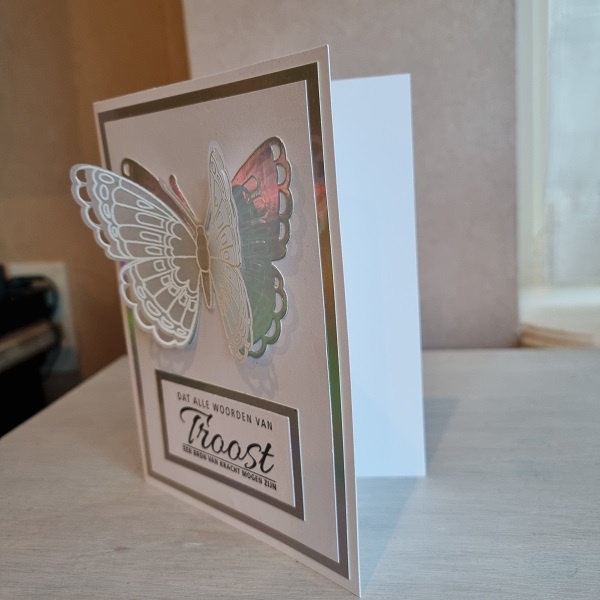 Wenskaart - Dat alle woorden van troost een bron van kracht mogen zijn (holografisch)