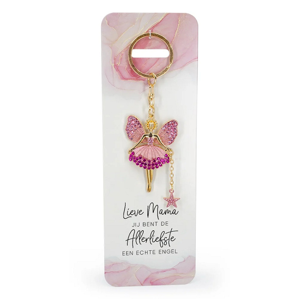 Bewegende sleutelhanger - lieve mama