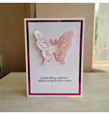 Wenskaart vlinder - butteflies appear when angels are near