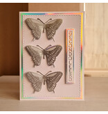 Wenskaart - gecondoleerd (3 pop-up vlinders)