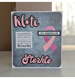 Wenskaart - Klote, zo oneerlijk (pink ribbon)