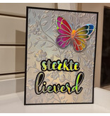 Wenskaart - Vlinder, sterkte lieverd