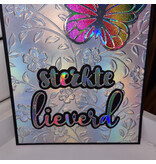 Wenskaart - Vlinder, sterkte lieverd