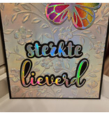 Wenskaart - Vlinder, sterkte lieverd