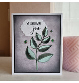 Wenskaart - We denken aan jou (bladeren)