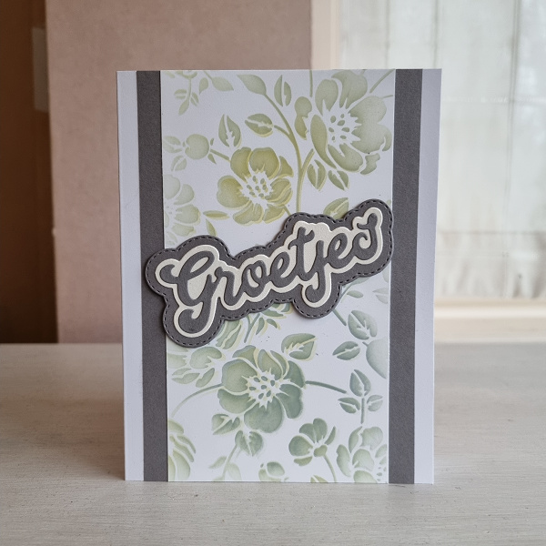 Wenskaart - Groetjes (bloemen)