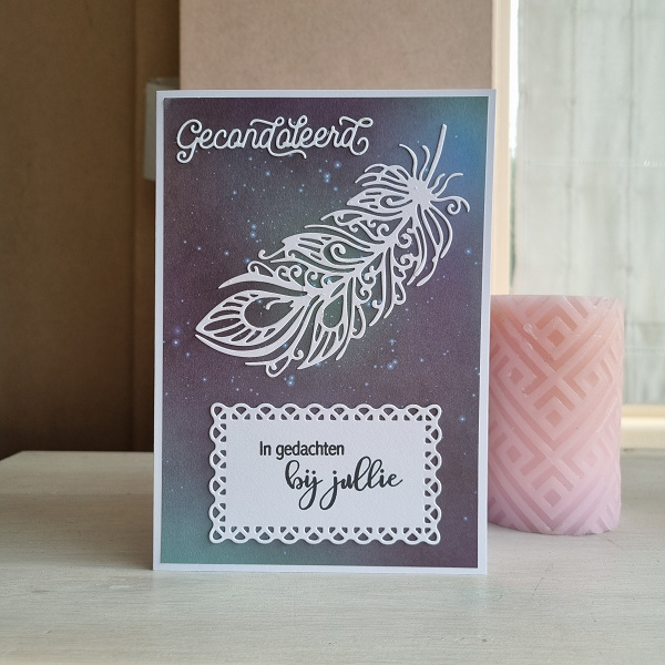 Wenskaart - Gecondoleerd, in gedachten bij jullie