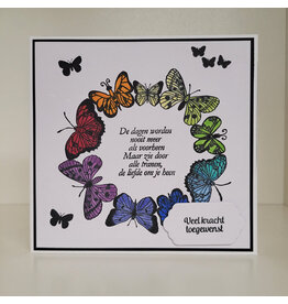 Kaart - vlinders (veel kracht toegewenst)