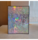 Wenskaart - Vlinder relief (holografisch)