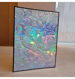 Wenskaart - Vlinder relief (holografisch)