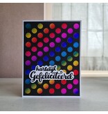 Wenskaart - Hartelijk gefeliciteerd (regenboog)