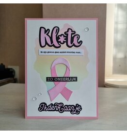 Kaart - Kl*te, zo oneerlijk (pink ribbon)