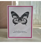 Wenskaart - Butterflies appear (diverse kleuren)