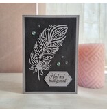 Wenskaart - Heel veel kracht gewenst (veer)