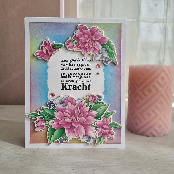 Wenskaart - Ik ben geschrokken (bloemen)