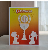 Wenskaart - Communie (glitters)
