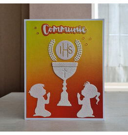 Kaart - Communie (glitters)