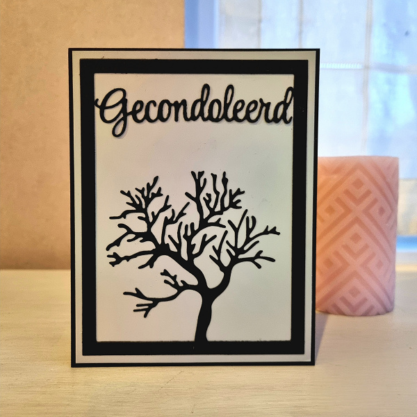 Wenskaart - gecondoleerd (boom)