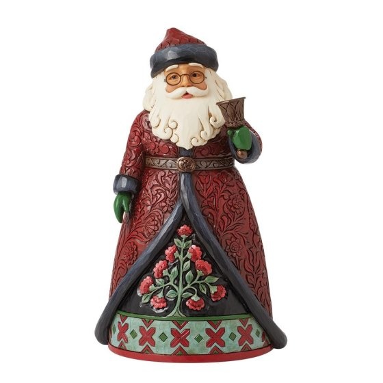 Jim Shore Holiday Manor Santa with Bell - kerstman