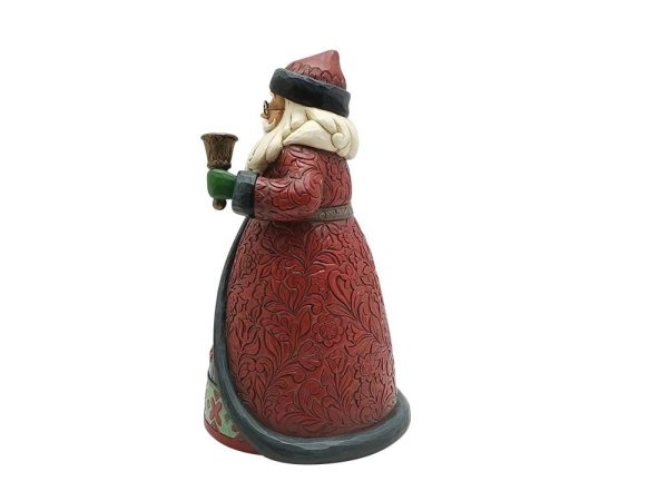 Jim Shore Holiday Manor Santa with Bell - kerstman