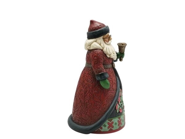 Jim Shore Holiday Manor Santa with Bell - kerstman