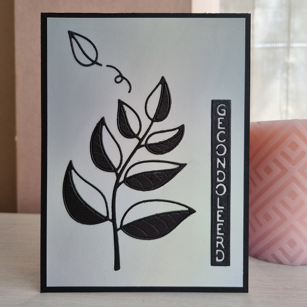 Wenskaart - Gecondoleerd (mat holografisch)