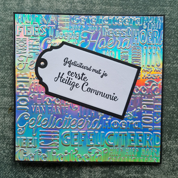 Wenskaart - eerste heilige communie (holografisch)