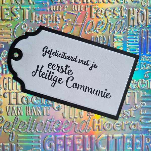 Wenskaart - eerste heilige communie (holografisch)