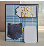 Wenskaart - Voor papa (met echte pocket)