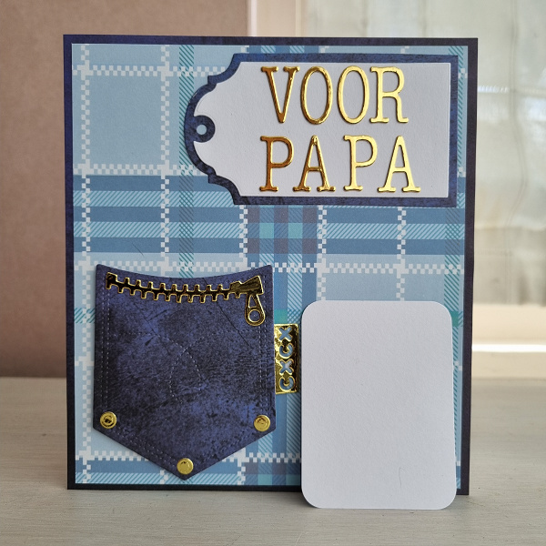 Wenskaart - Voor papa (met echte pocket)