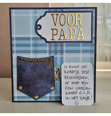 Wenskaart - Voor papa (met echte pocket)