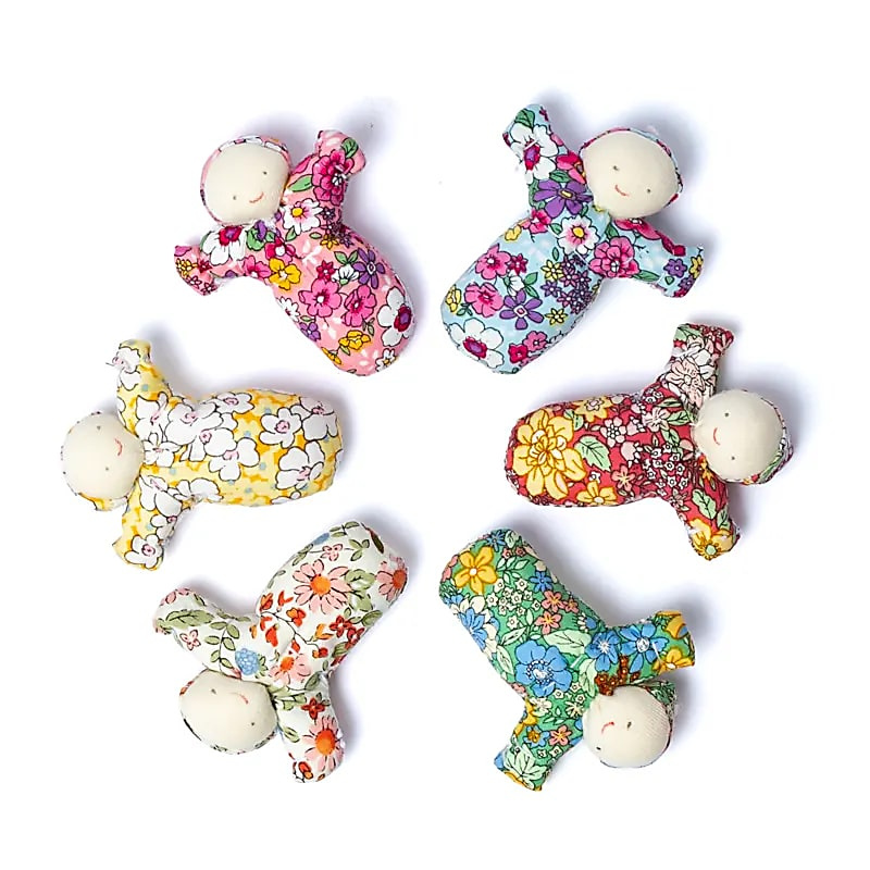 Zorgenpoppetjes (stof, handgemaakt)